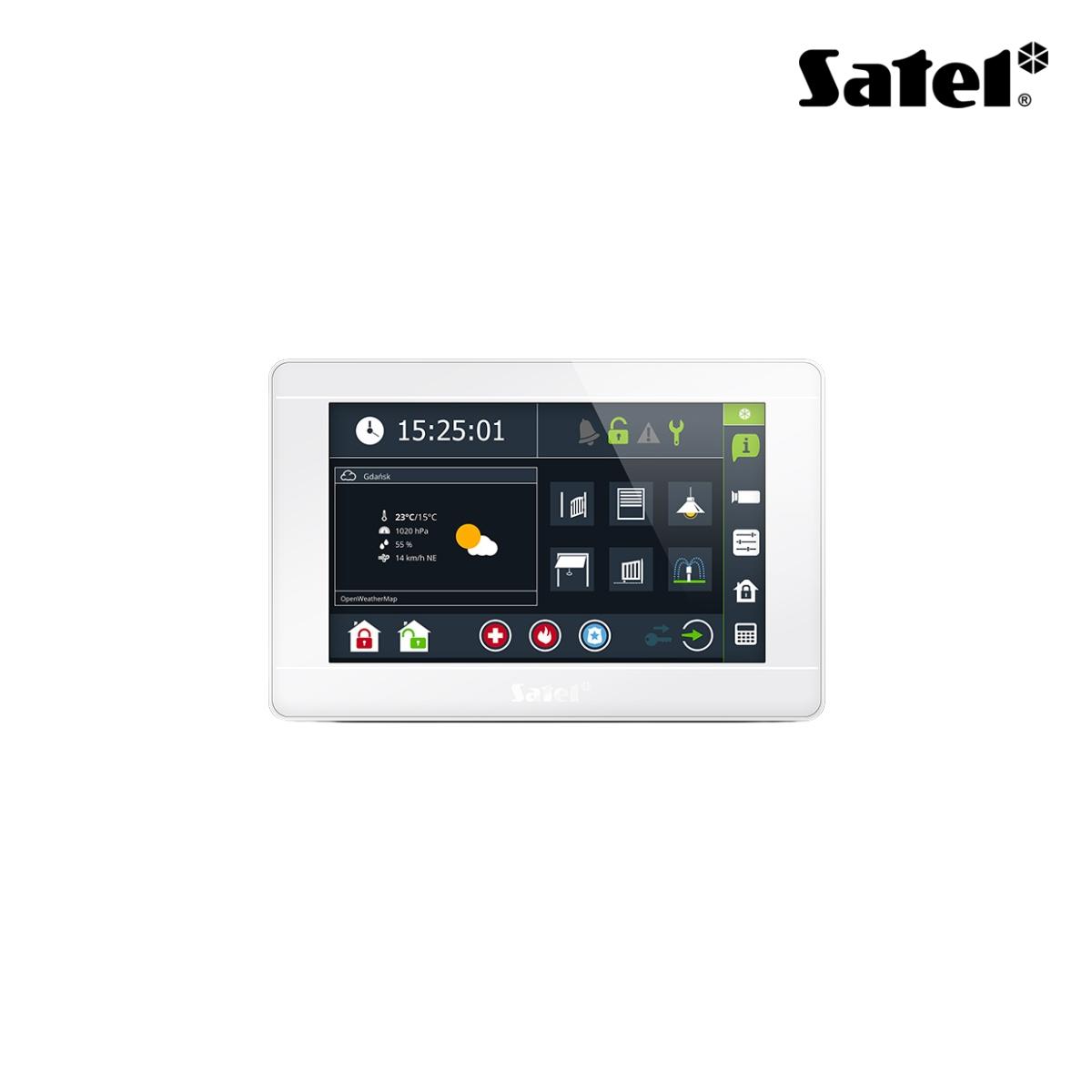 Tastiera touch personalizzabile 7 con gestione TVCC, videocitofoni SIP e protocollo KNXnet/IP, colore bianco per centrali Integra