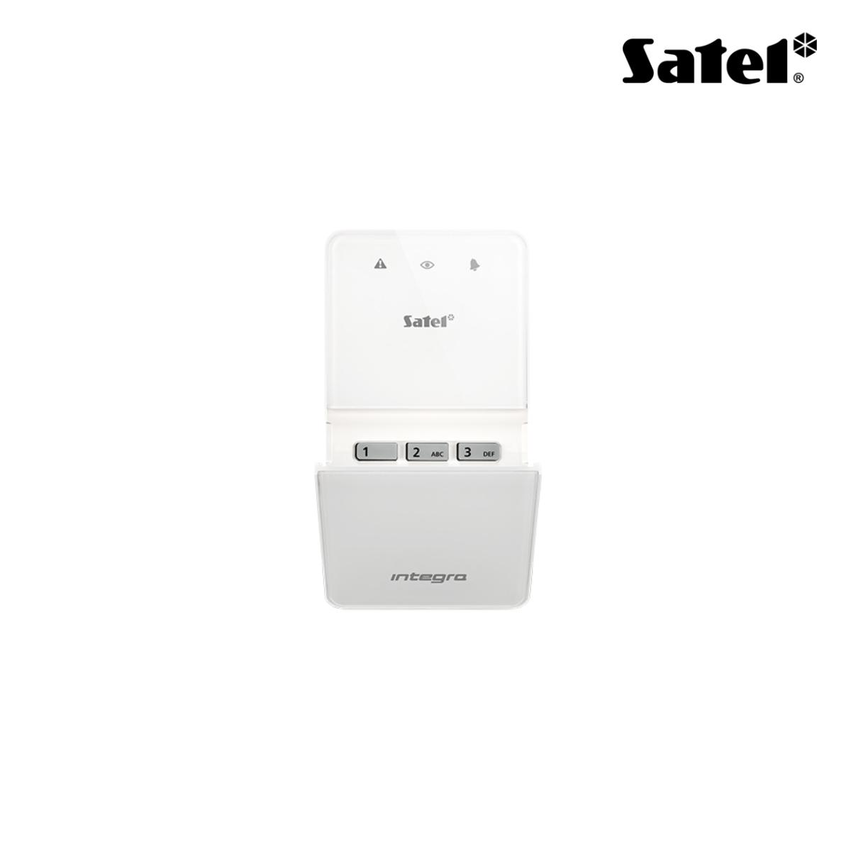 Tastiera di partizione con sportello, colore bianco. Ingresso e uscita a bordo per gestione di un varco. Per Integra