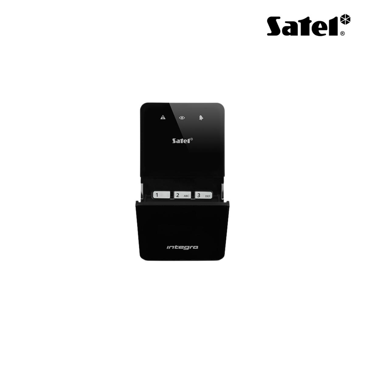 Tastiera di partizione con sportello, colore nero. Ingresso e uscita a bordo per gestione di un varco. Per Integra