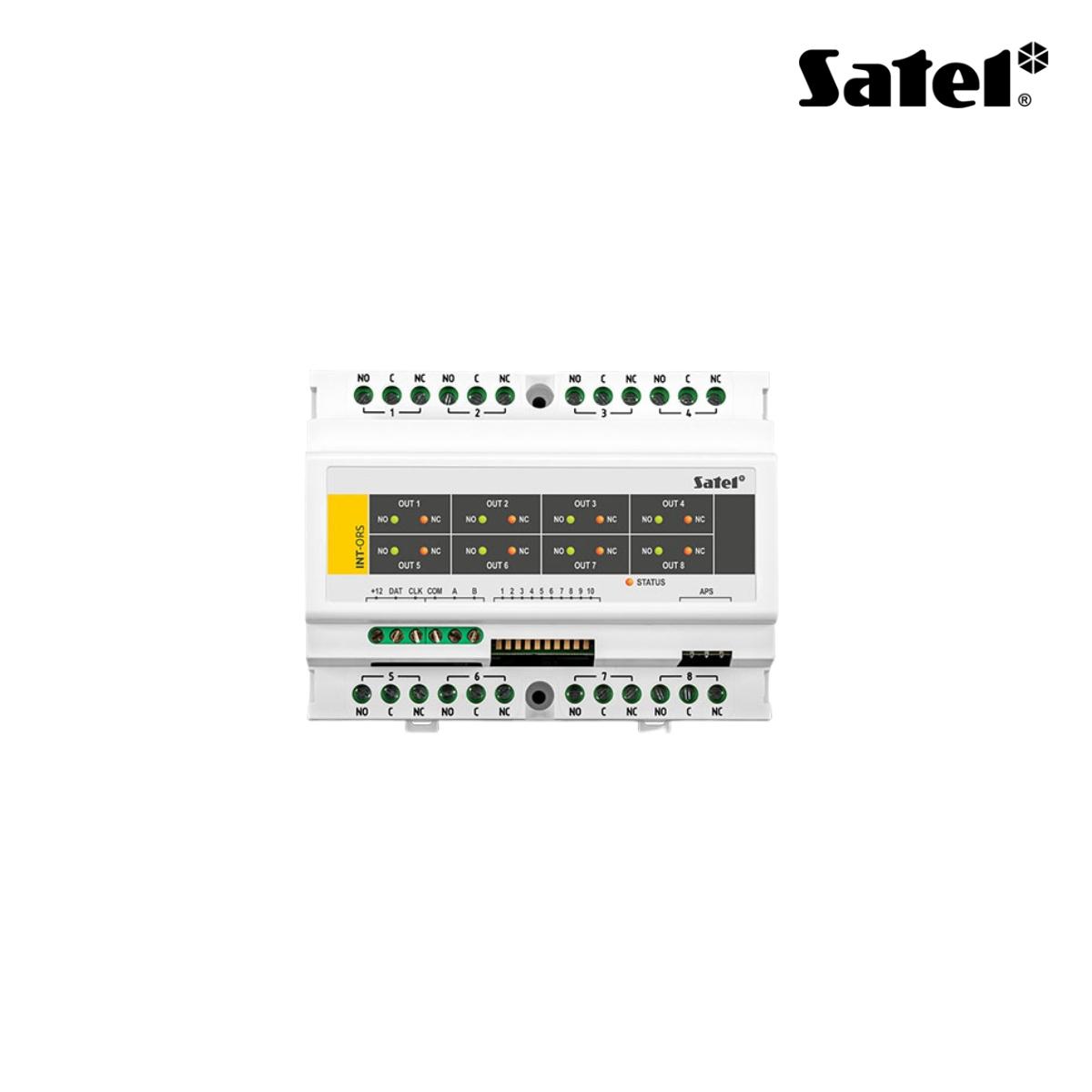 Modulo espansione uscite su guida DIN (8 relé per il controllo di carichi 230 V 16 A) per Integra, Versa, Perfecta e ACCO