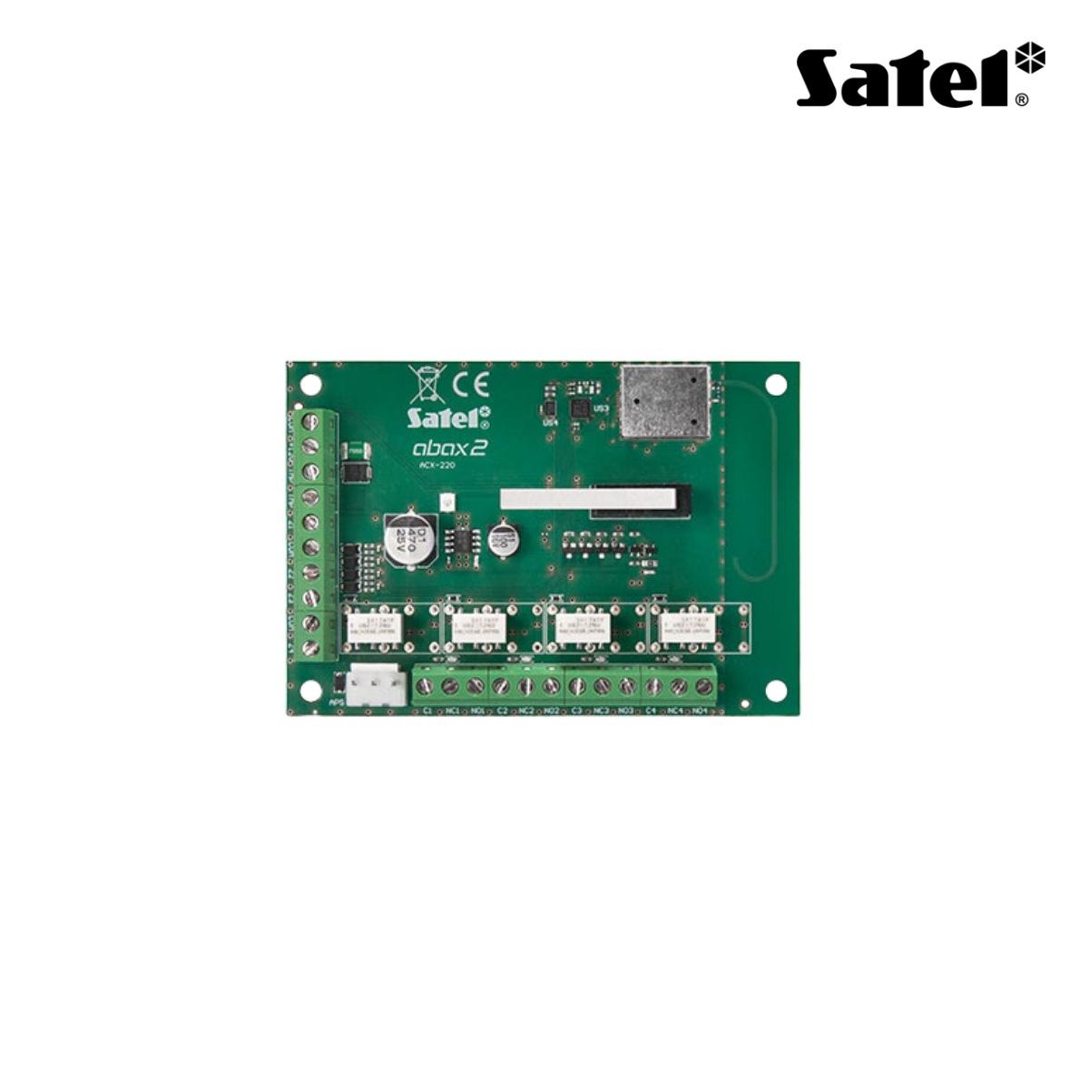 Espansione wireless, 4 zone NC/NO/EOL/2EOL e 4 uscite relè (alimentazione 12 V DC) per collegamento sensori filari, NVR/DVR, cancelli automatici, sirene filari, ecc.