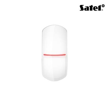 Rilevatore di movimento doppia tecnologia PIR+MW da interno wireless, portata 15 mt, con sensore di temperatura, snodo incluso. Colore bianco, cover nera optional OPC-1 DG