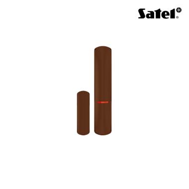 Rilevatore multifunzione da interno wireless: Contatto magnetico, vibrazione, antiallagamento, temperatura. Ingresso aggiuntivo NC o tapparella. Colore marrone