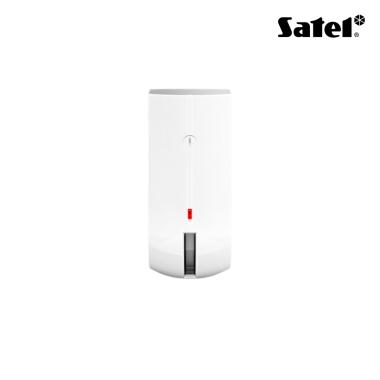 Rilevatore a tenda da esterno, doppia tecnologia PIR+MW in banda K, portata 10 m, sensore di temperatura incluso, staffa inclusa. Colore bianco