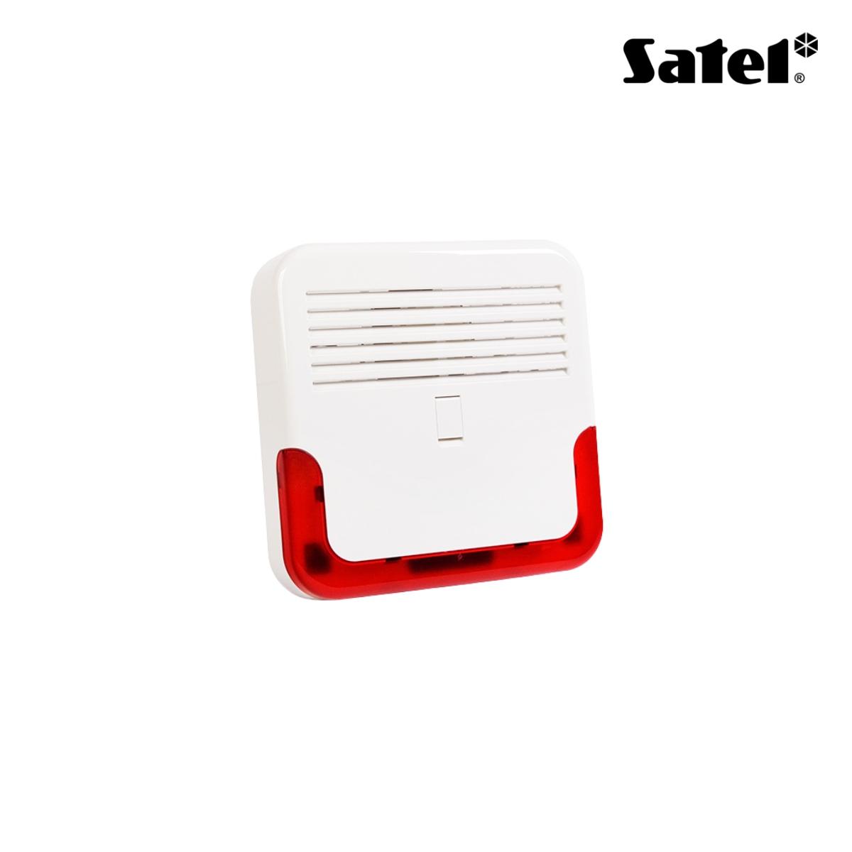 Sirena ottico-acustica da esterno (contenitore PC-LEXAN, LED rossi, protezione metallica, tromba dinamica, compatibile con batteria di backup 12V / 2,3 Ah - non inclusa)