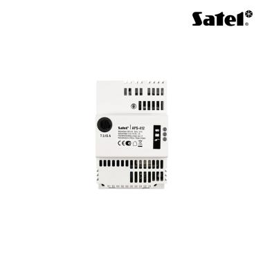 Alimentatore switching di backup 12 V DC / 4 A (3 A + 1 A) (su guida DIN) - supervisionato via bus con dispositivi SATEL. EN50131 Grado 2