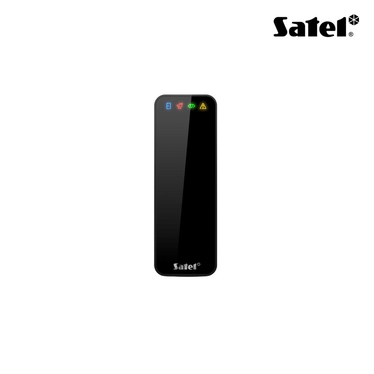 Lettore di prossimità MIFARE (13.56 MHz). Compatibile con ACCO-NET, ACCO, INTEGRA, sistemi di terze parti (protocolli OSDP 2.2 o Wiegand) e stand-alone (128 card)