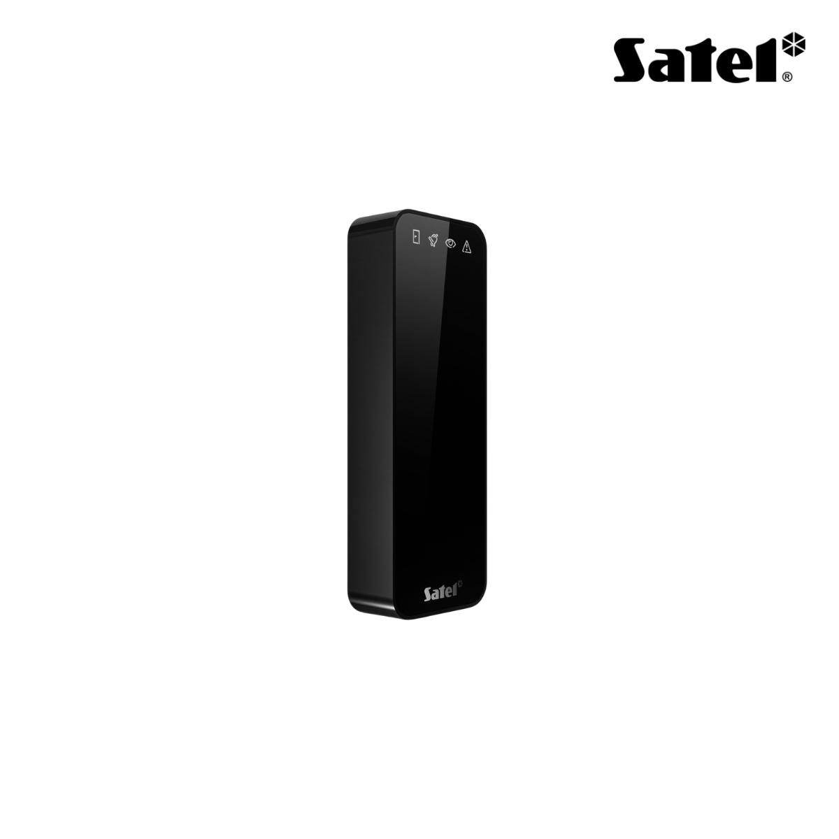 Lettore di prossimità MIFARE (13.56 MHz). Compatibile con ACCO-NET, ACCO, INTEGRA, sistemi di terze parti (protocolli OSDP 2.2 o Wiegand) e stand-alone (128 card)