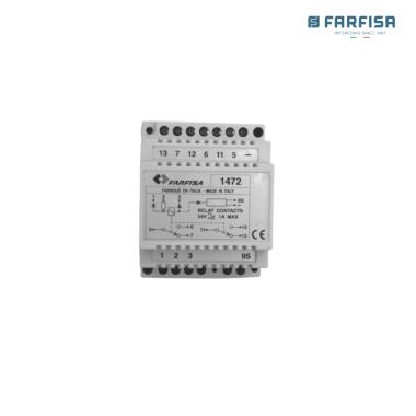 Inseritore univ.b/din rele a doppio scambio