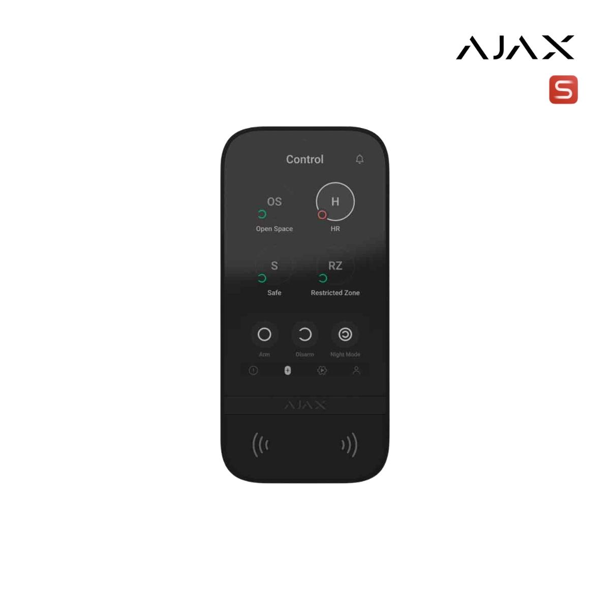 Superior KeyPad TouchScreen G3 Jeweller black I Tastiera wureless con pulsanti touch che supporta l'autenticazione tramite pass, Tag e codici