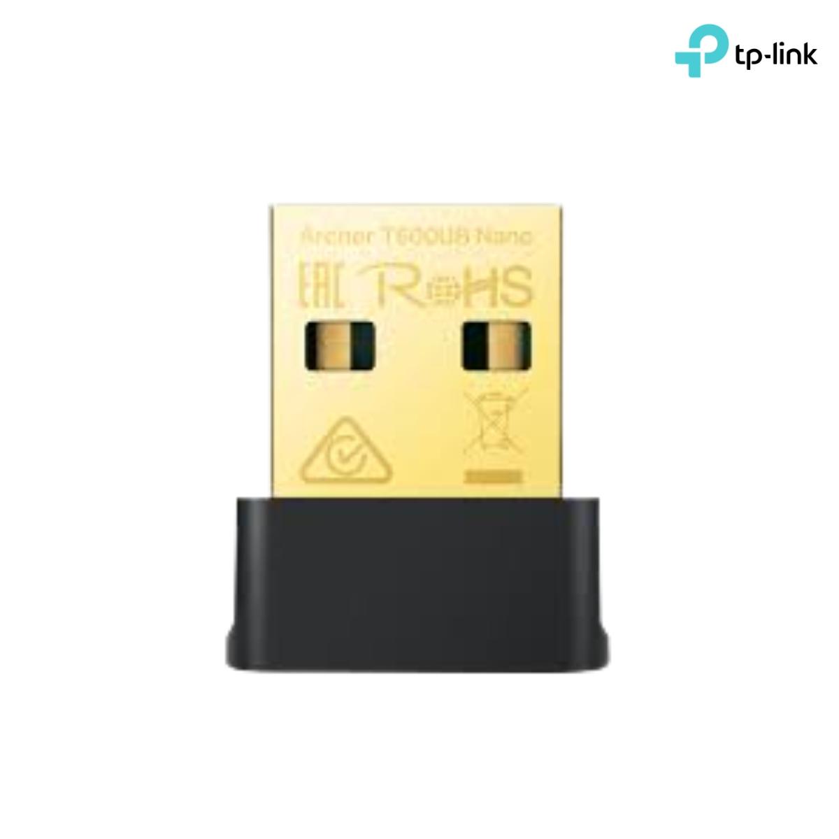 Adattatore usb wireless ac600 dual band tp-link archer t600ub nano bluetooth 4.2 433 mbps 5 ghz + 200 mbps 2,4 ghz, usb 2.0