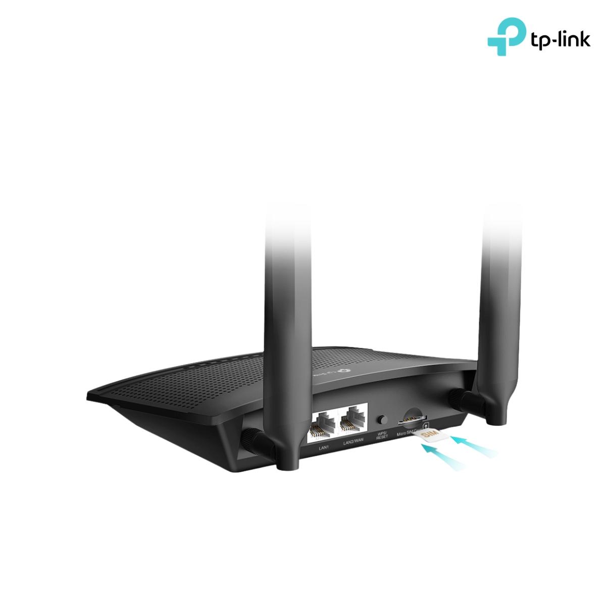 Router 300m wireless n 4g lte tp-link tl-mr100 1p lan/wan + 1p lan - 2 antenne lte - gar.3 anni fino:29/08