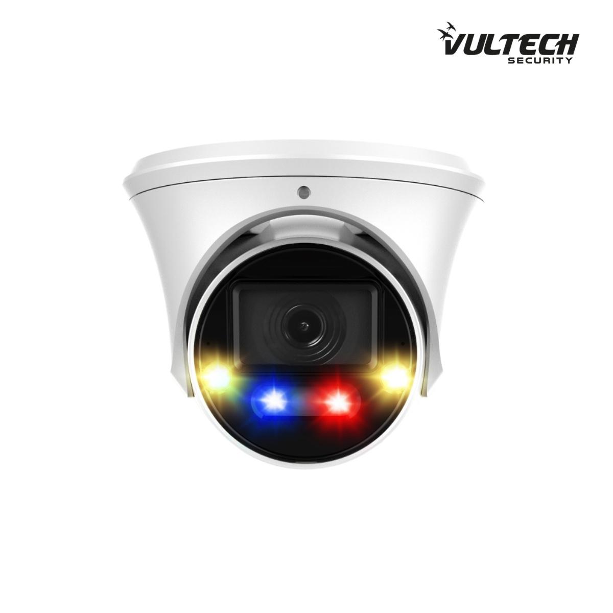 Telecamera Dome IP DUAL LIGHT SHOW. ANTI DET. Vultech VS-IPC1550D3FEWDAD-PS 1/2,7'' 5 Mpx H.265 POE WDR 2,8mm Led Luce Calda + IR LED  30M P2P SMART MIC. SIR. SD CARD SERIE PRO SEN