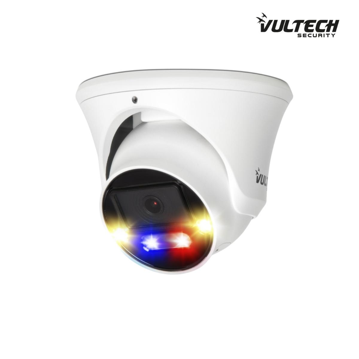 Telecamera Dome IP DUAL LIGHT SHOW. ANTI DET. Vultech VS-IPC1550D3FEWDAD-PS 1/2,7'' 5 Mpx H.265 POE WDR 2,8mm Led Luce Calda + IR LED  30M P2P SMART MIC. SIR. SD CARD SERIE PRO SEN