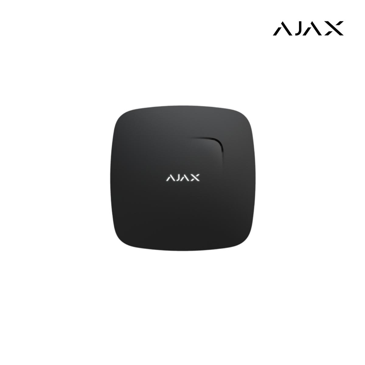 FireProtect ASP black I Rilevatore wireless di fumo con sensore di temperatura, sirena integrata