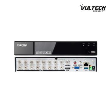 UVR 5IN1 Ibrido 16CH Analog.+ 4 Digit. Vultech VS-UVR7016AIEVO-RTN2 HDMI P2P CLOUD 1 HD 5MPX LITE H265 CVBS e AI