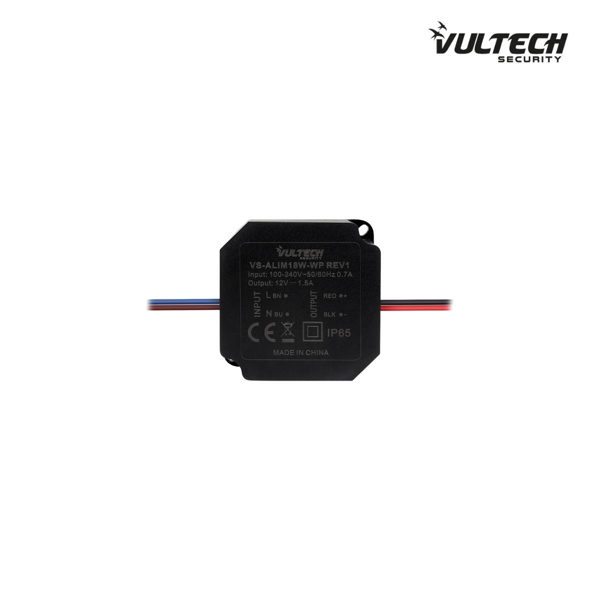 Alimentatore Vultech VS-ALIM18W-WP 12V 1,5A IP65 Waterproof in resina