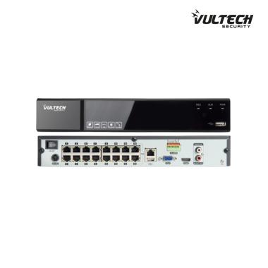 NVR 16 Canali Ultra-HD POE Vultech VS-NVR7516EVO-POE-UHD Fino A 8Mpx H.265 HDMI P2P CLOUD 2 HD ALARM 4K