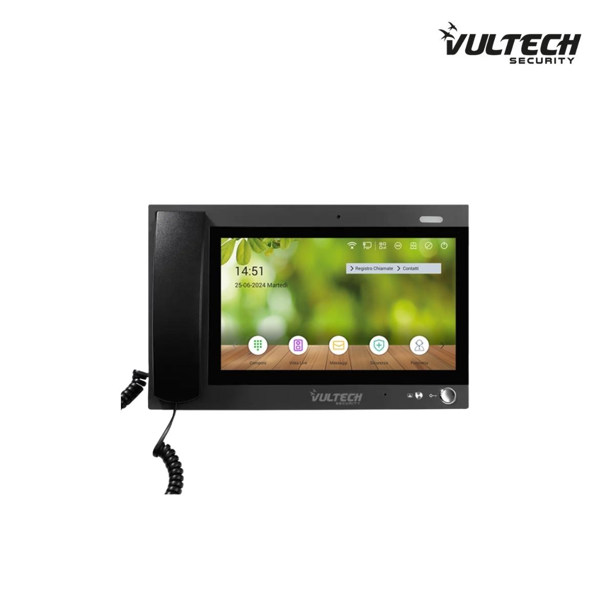 Master Station Vultech Security IP VS-MST209-ADN , 10.1" Pollici Andorid 10 con Wifi colore nero risoluzione 1024X600