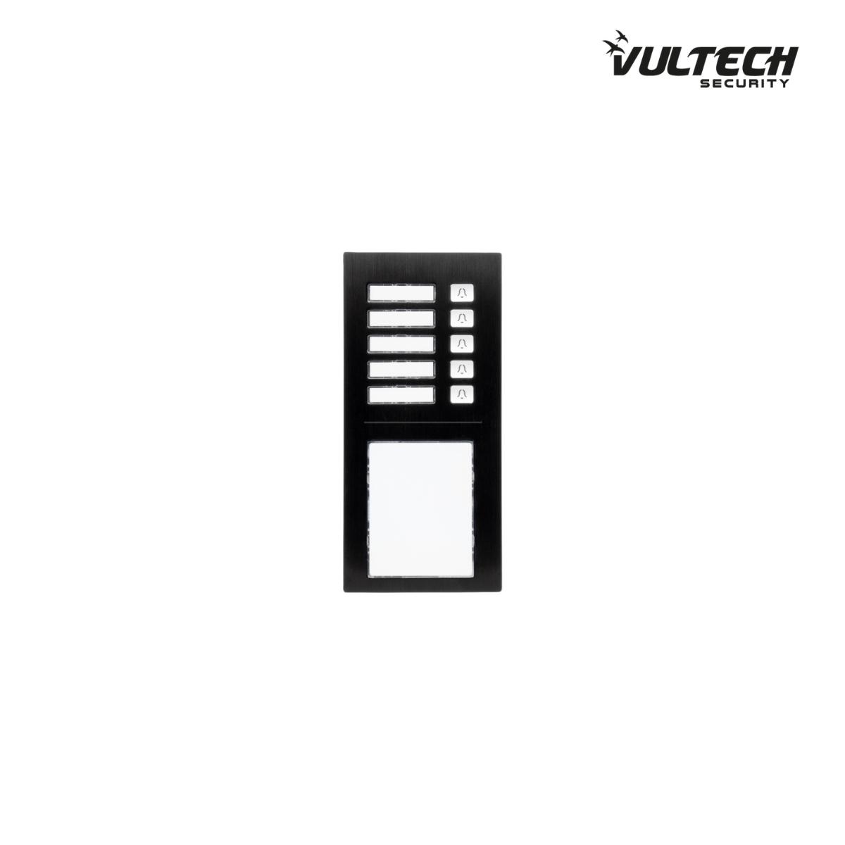 Modulo di espansione per postazione da esterno Vultech Security IP , 5 Tasti + 1 Area Portanome - Interamente in alluminio VS-EXP5TD