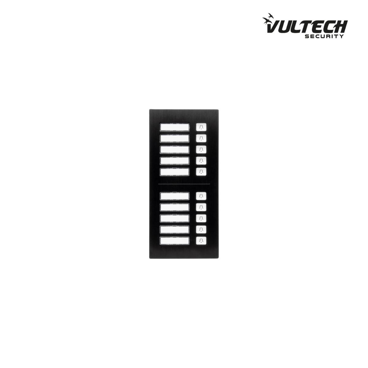 Modulo di espansione per postazione da esterno Vultech Security IP , 10 Tasti - Interamente in alluminio VS-EXP10T