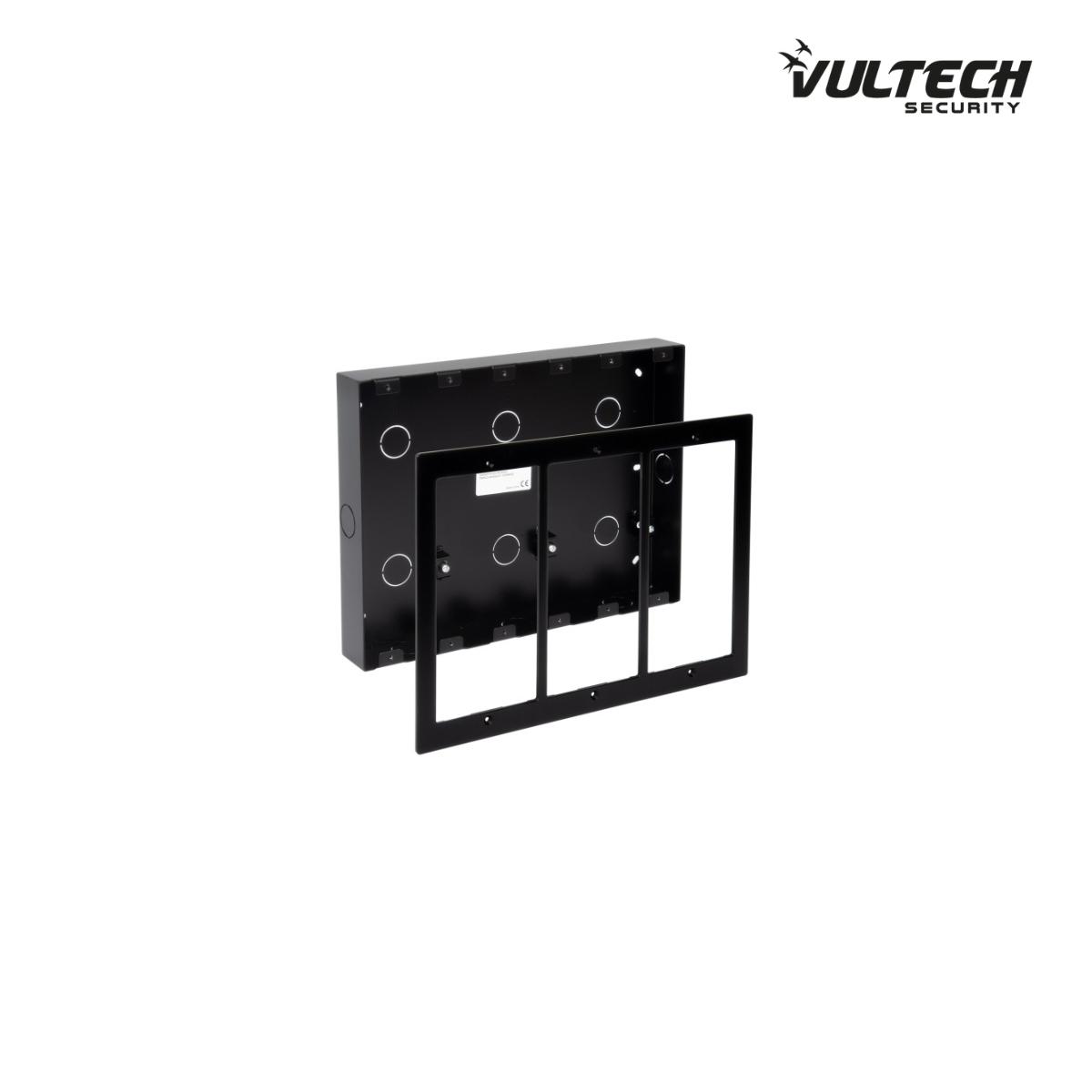 Cassetta ad incasso con cornice integrata Vultech Secuirty VS-CI2A-3  in alluminio triplo posto