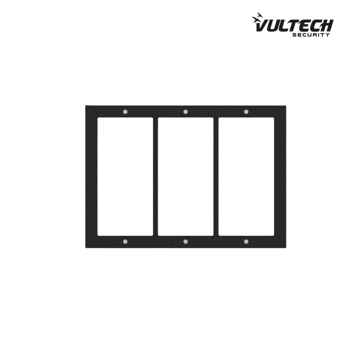 Cassetta ad incasso con cornice integrata Vultech Secuirty VS-CI2A-3  in alluminio triplo posto