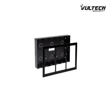 Cassetta ad incasso con cornice integrata Vultech Secuirty VS-CI2A-3  in alluminio triplo posto