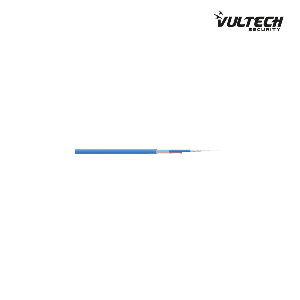 Cavo Coassiale RG59 Mini + 2 X Alimentazione Combinato Vultech SC10101PCHD-100 75 Ohm CU 100MT LSZH  Spessore 6mm CPR PASS