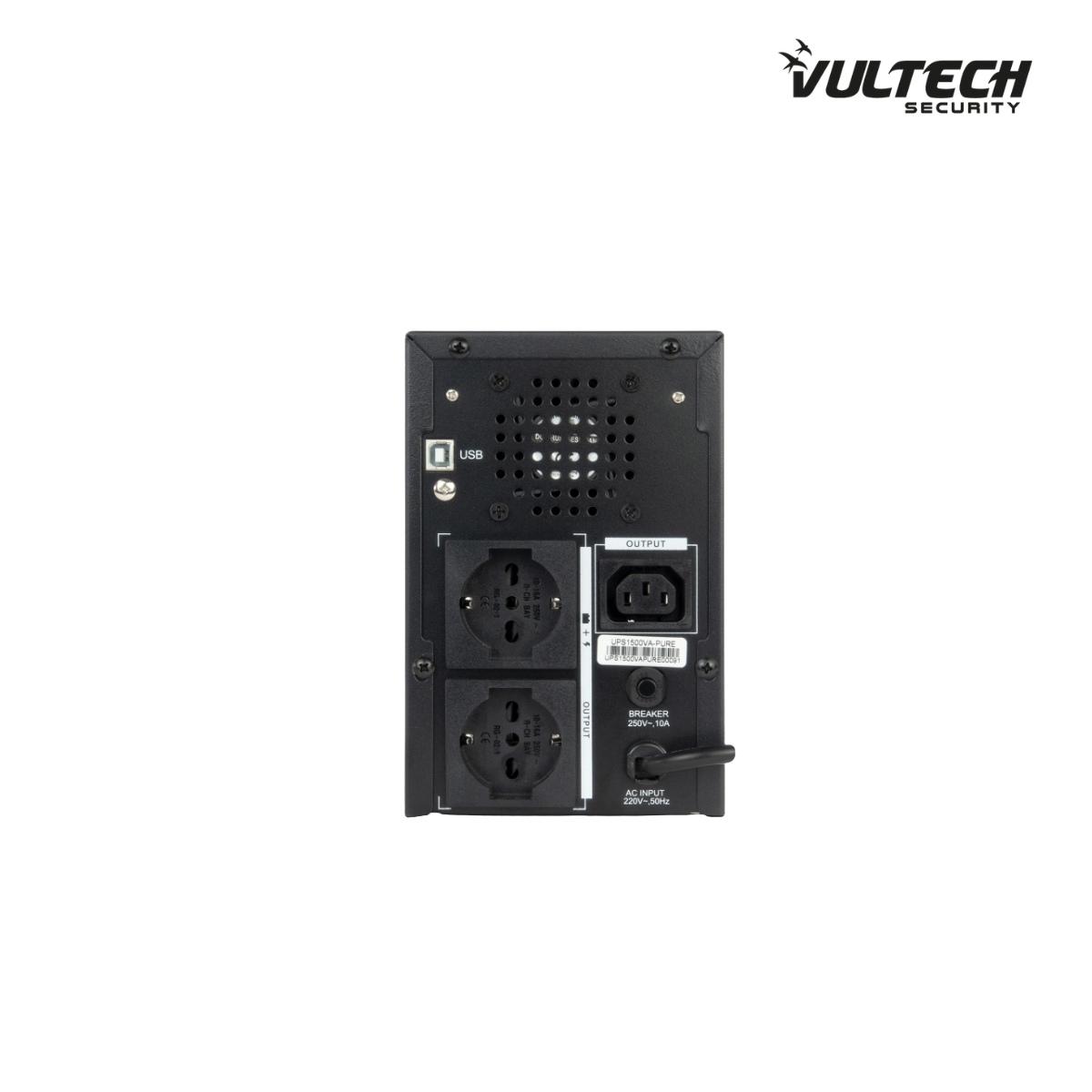 UPS 1500VA Gruppo Di Continuità Vultech UPS1500VA-PURE Line Interactive Con Onda Sinusoidale Pura e LCD