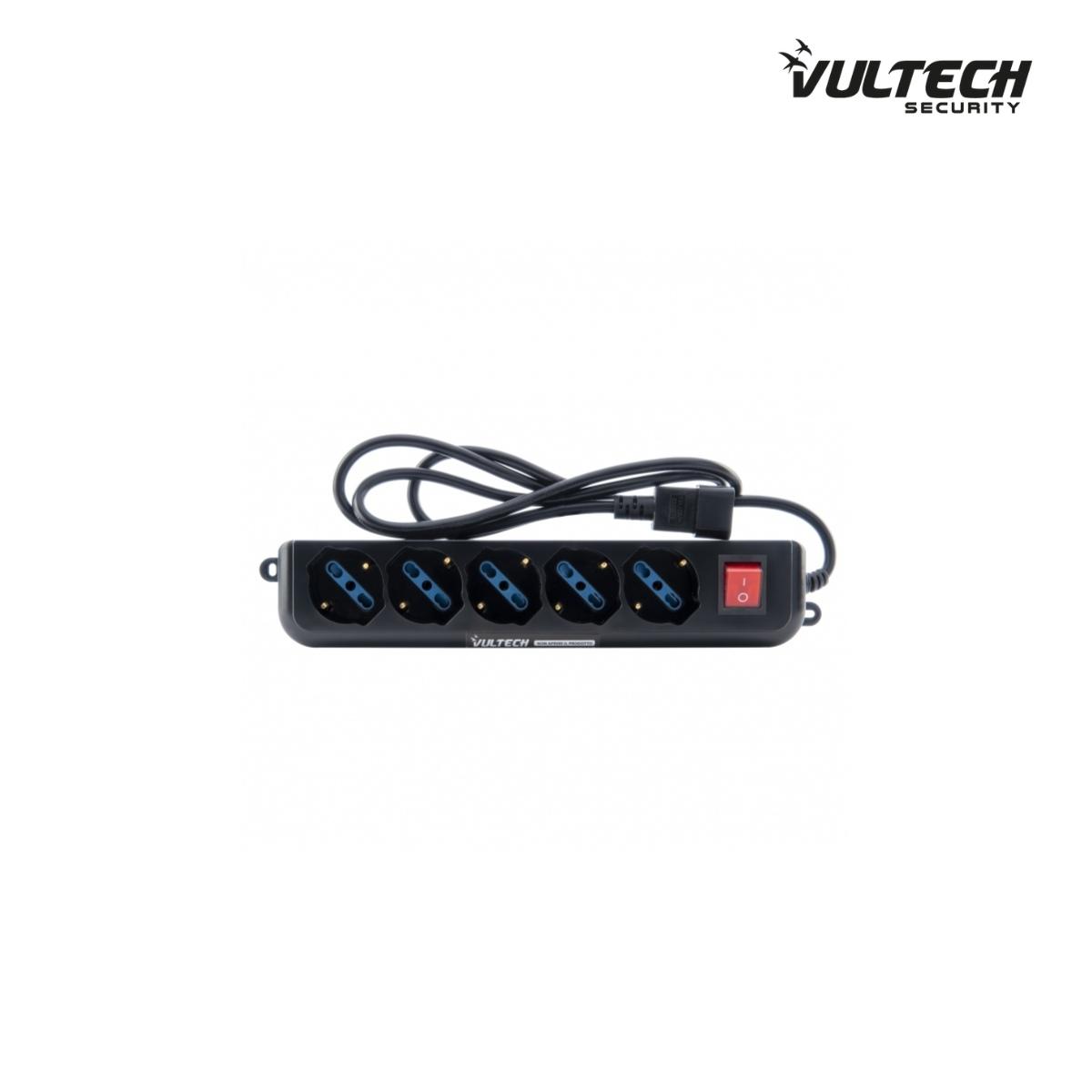 Multipresa Bipasso Vultech MU-UPS01 5 Posti Per Ups IEC14 Tasto On/Off