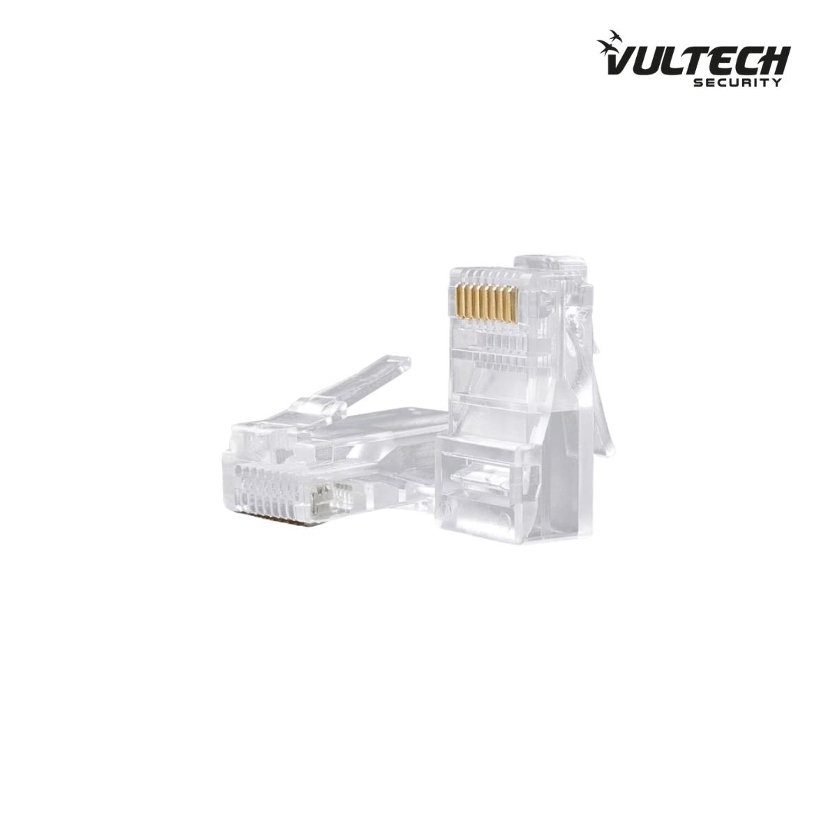 Connettori Trasparenti Passanti RJ45  Vultech 50 Pz. 8P8C SN21405 Cat5e