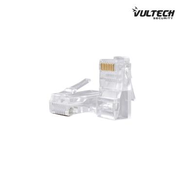 Connettori Trasparenti Passanti RJ45  Vultech 50 Pz. 8P8C SN21405 Cat5e