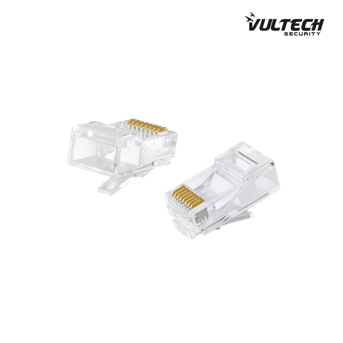 Connettori Trasparenti Passanti RJ45  Vultech 50 Pz. 8P8C SN21406 Cat6