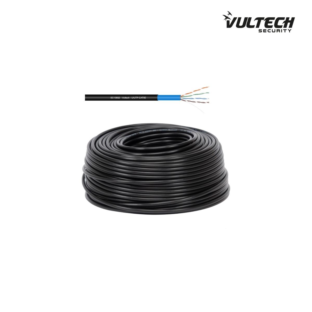Matassa Lan Vultech 100Mt. Cat. 5e UTP 24AWG PE+LSZH (SC13802-100) Per Esterno Colore Nero