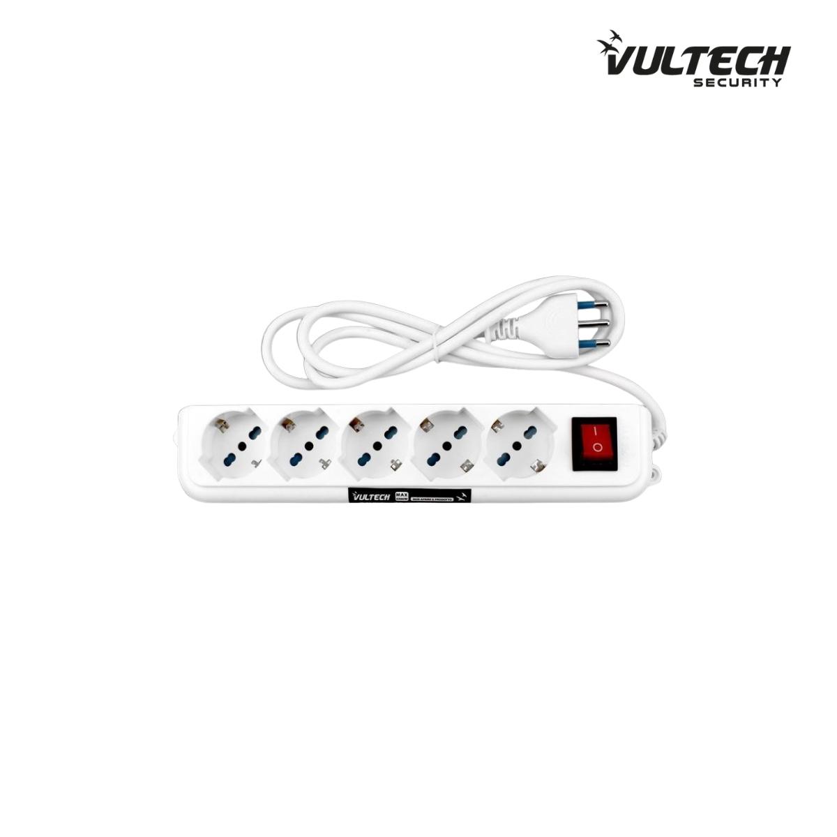 Multipresa Bipasso Vultech MU-01 5 Posti Con tasto ON/OFF
