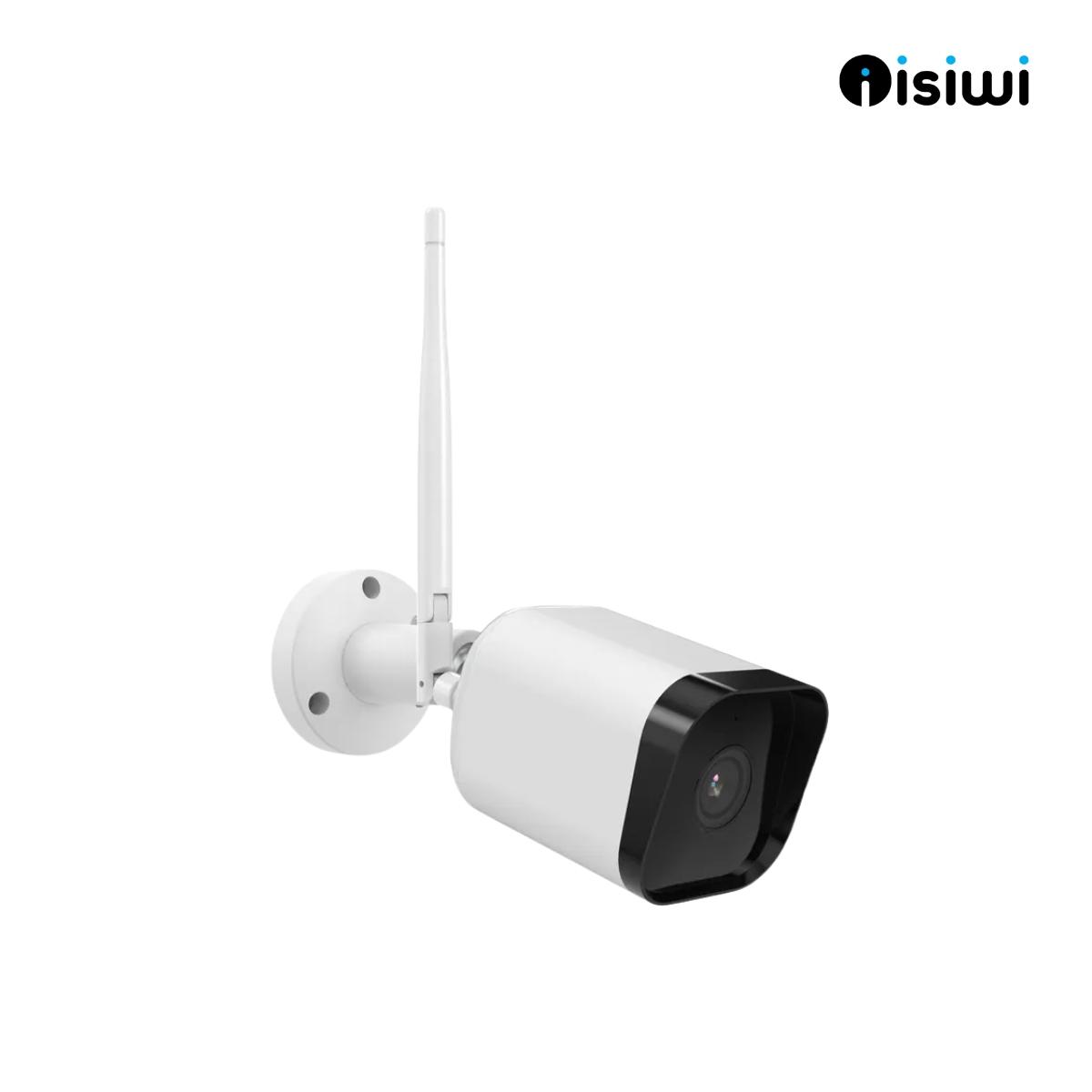Telecamera Isiwi Wireless SQUARE 4Mpx Bullet fissa per esterno IR LED Audio Bidirezionale Sd Card IP65 Stand Alone