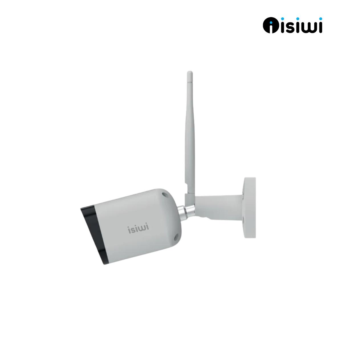 Telecamera Isiwi Wireless SQUARE 4Mpx Bullet fissa per esterno IR LED Audio Bidirezionale Sd Card IP65 Stand Alone