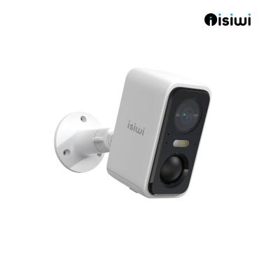 Telecamera a batteria Isiwi Wireless FLIP 2K Bullet fissa per esterno IR LED e SHOWCOLOR Audio Bidirezionale Sd Card IP65 Stand Alone batteria removibile da 5200 mAh - ISW-BBT3M