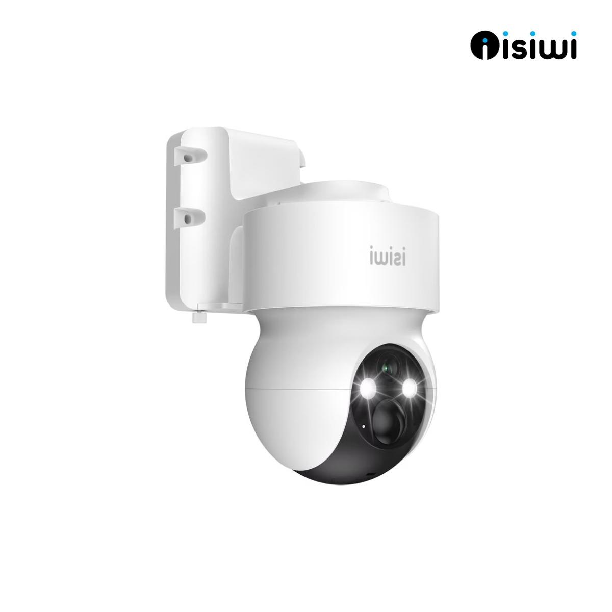 Telecamera a batteria Isiwi 4G REDIe+ 2K PT per esterno IR LED e  SHOWCOLOR  Audio Bidirezionale Sd Card IP65 Stand Alone batteria interna da 9,600 mAh e SIM CARD E-SIM INTEGRATA I