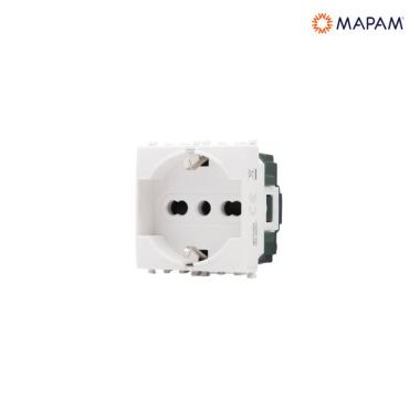 Presa schuko unel 2.0 gem bianco