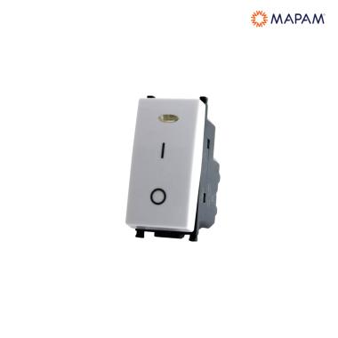 Interruttore bipolare spia gem bianco