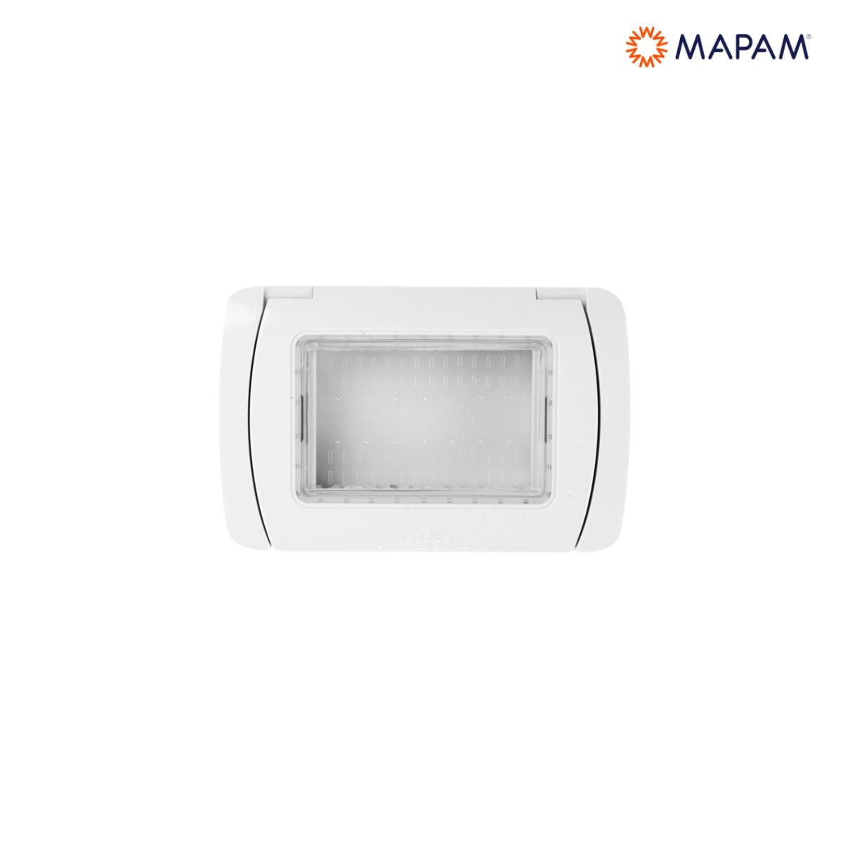 Placca idrobox ip55 gem 3p bianco