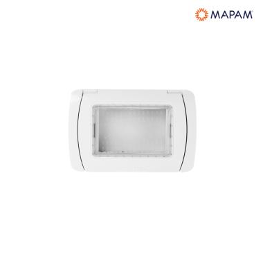 Placca idrobox ip55 gem 3p bianco
